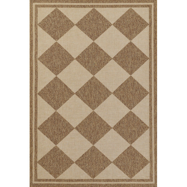 Erin Gates by Momeni Saybrook Diamond Natural Indoor / Outdoor Area Rug